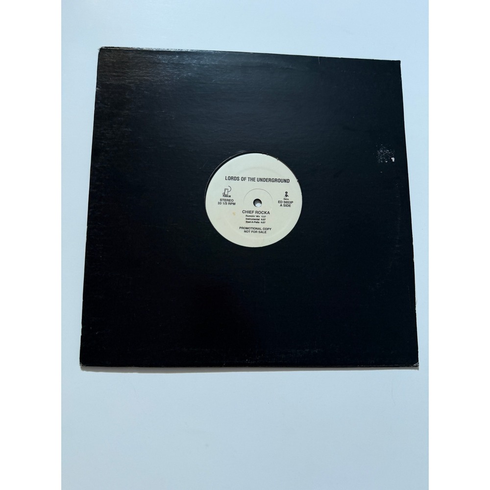 Lords Of The Underground Chief Rocka 12" Vinyl Promo ED 5653P Hip Hop Single